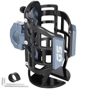 Support bouteille bleu pour moto