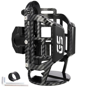 Support bouteille noire carbone tressé