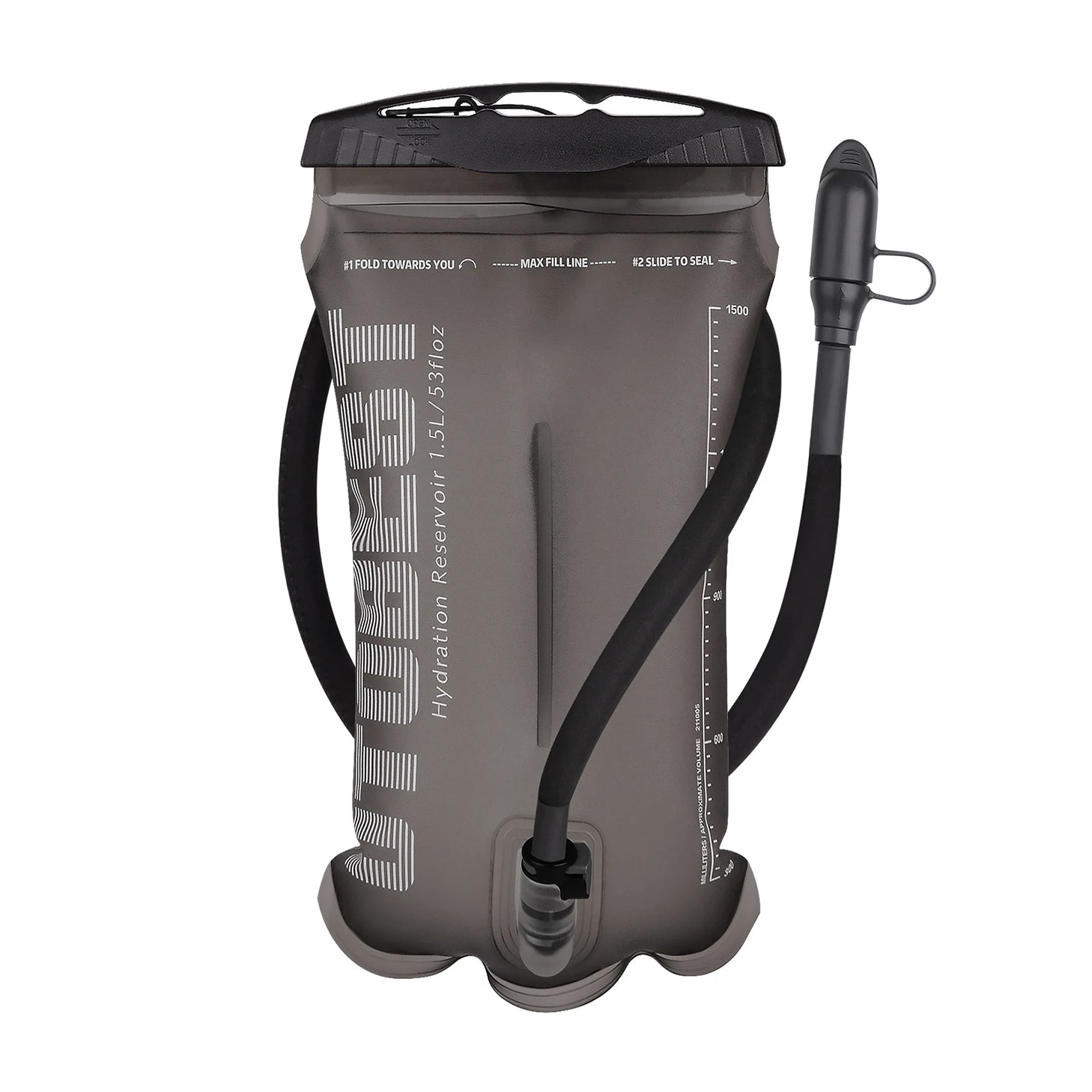 Sac hydratation 1,5 litres gris avec tuyau