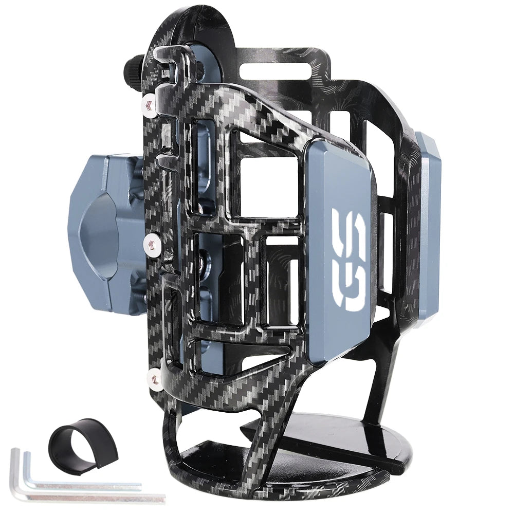 Support bleu carbone tressé