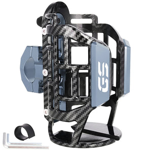 Support bleu carbone tressé