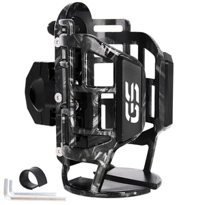 Support bouteille noire carbone forgé