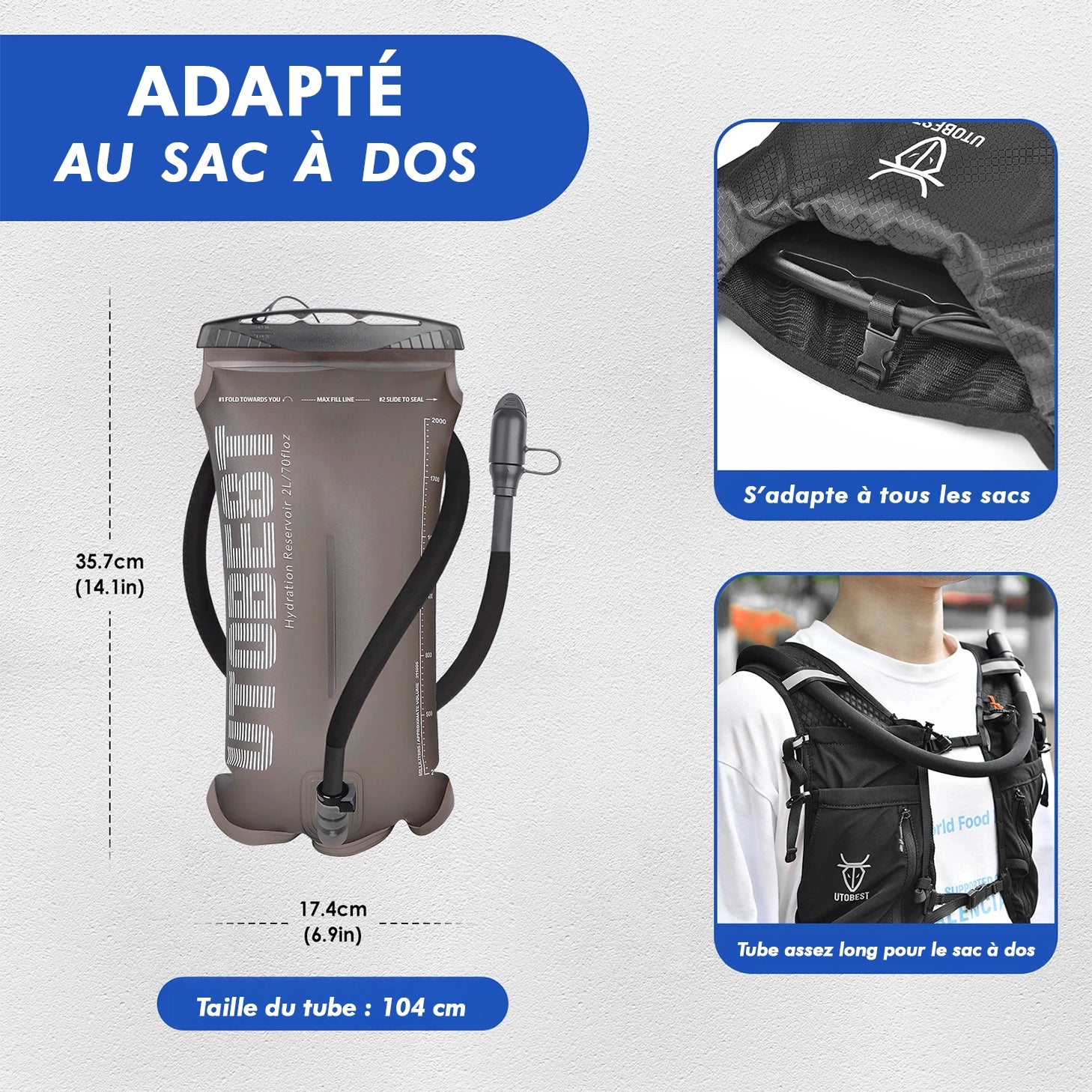 Taille sac d'hydratation
