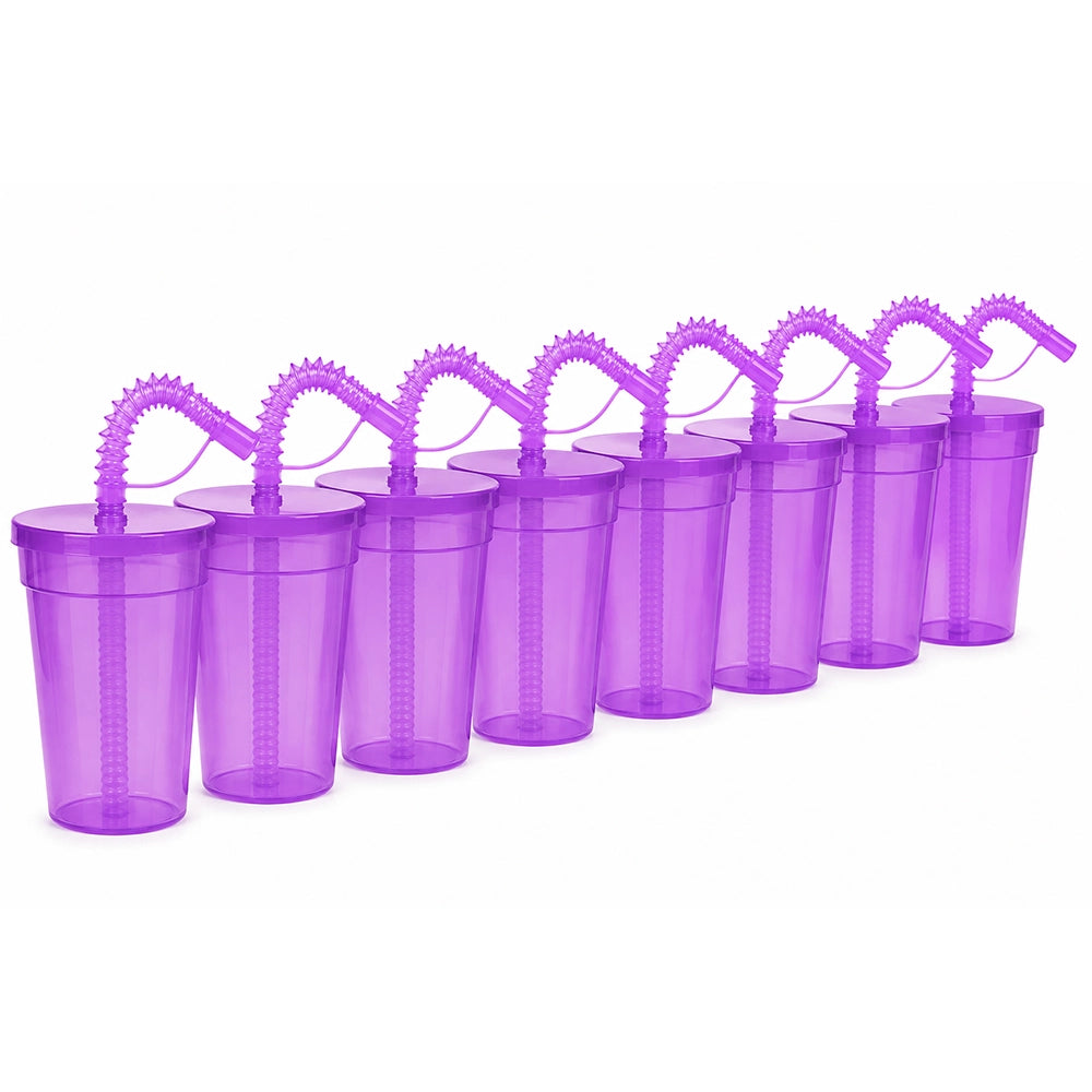 gobelet gourde avec paille et couvercle violet