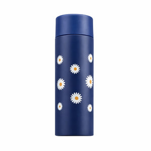 gourde 120ml bleu avec fleurs
