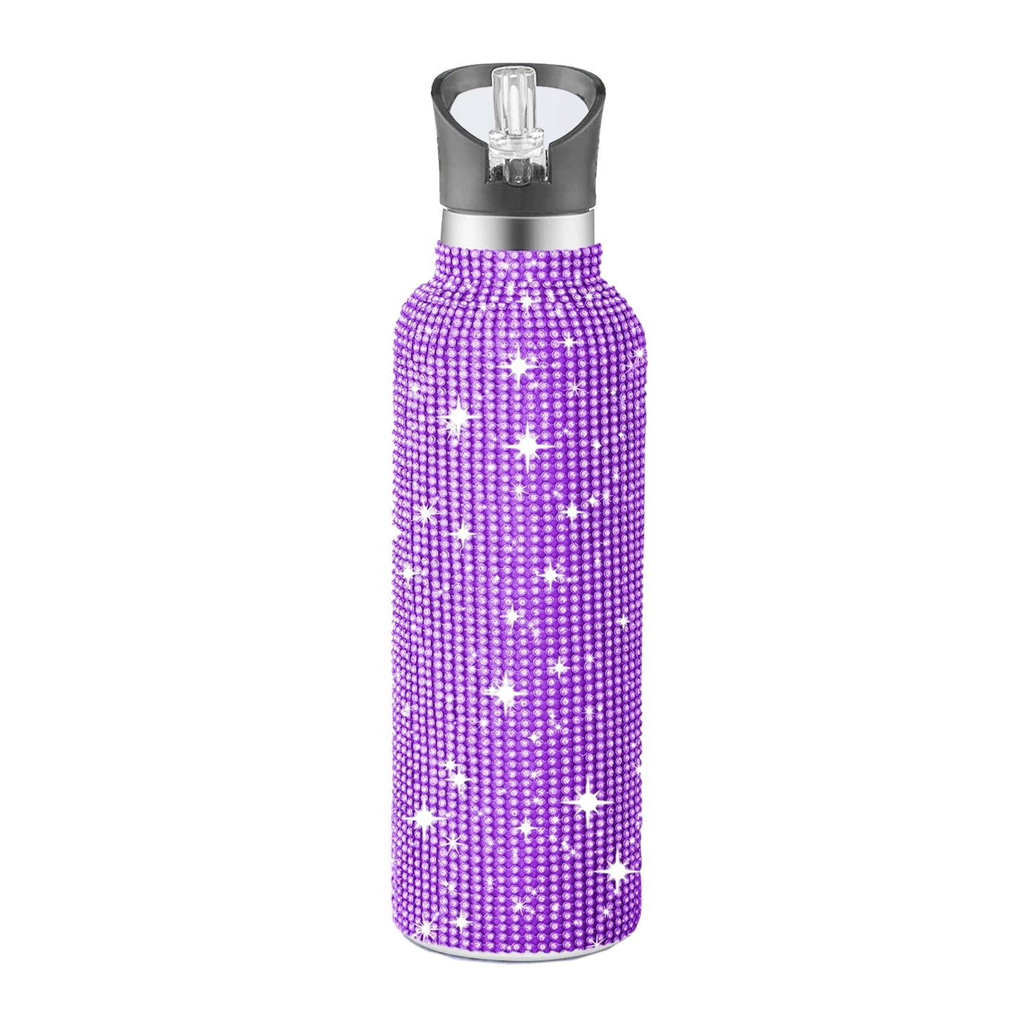 gourde avec strass violet