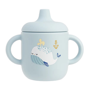 gourde enfant 3ans bleu avec baleine