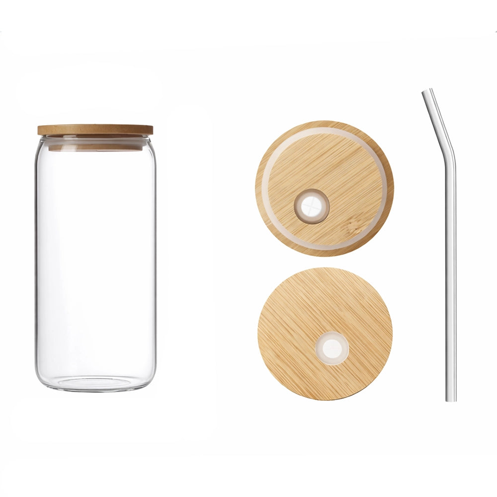 gourde en verre avec paille