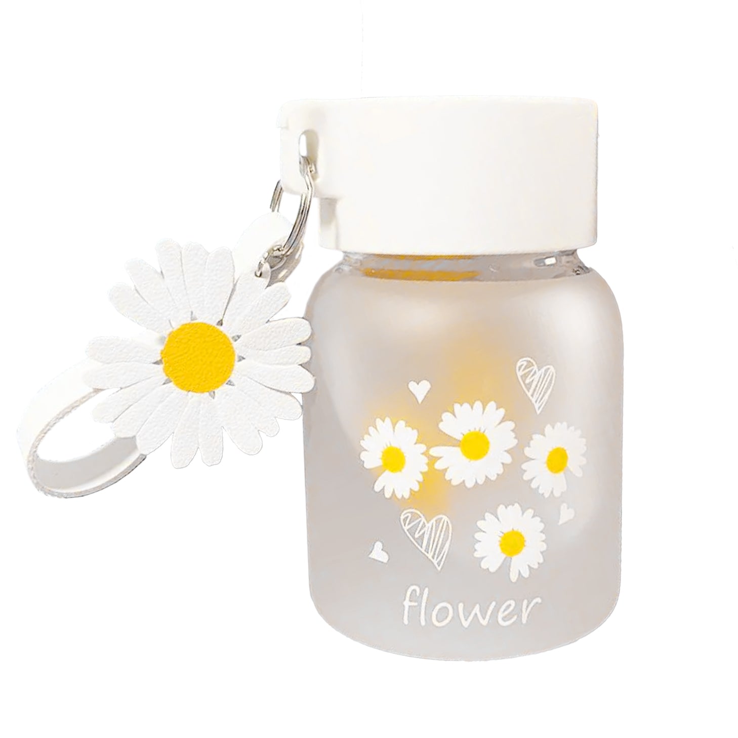 gourde en verre fleurs de 300ml