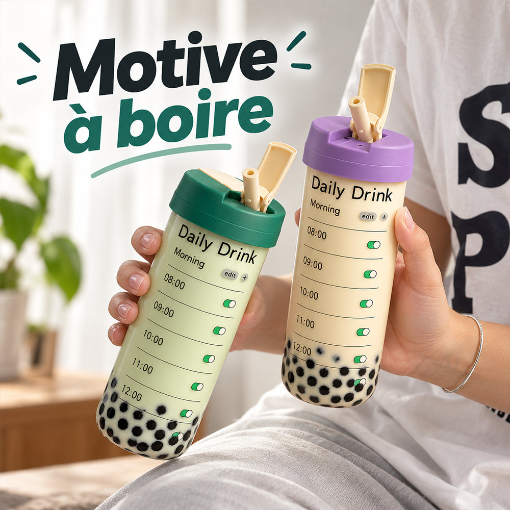 gourde en verre qui motive à boire