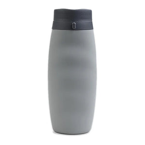 gourde grise pliable de sport