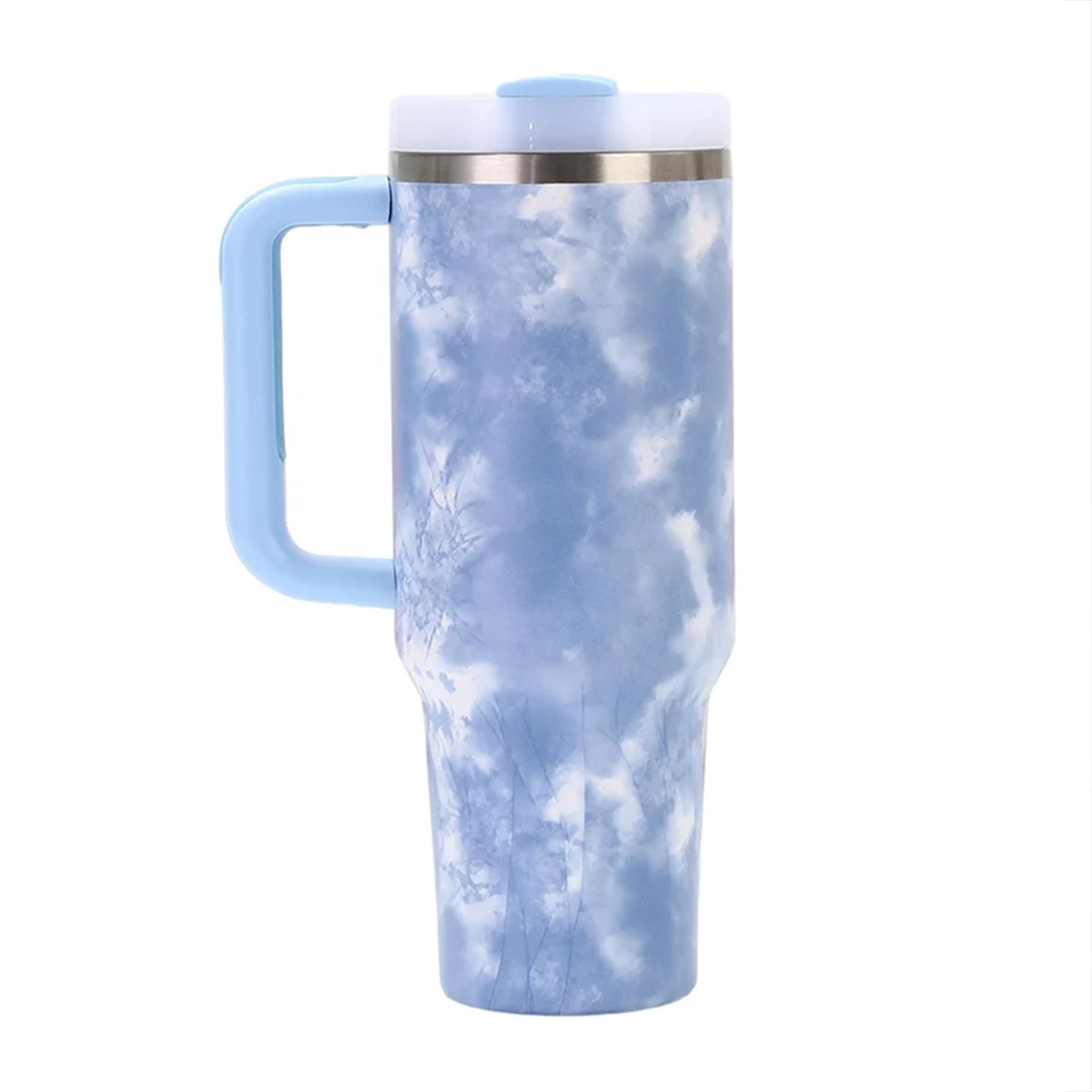 gourde mug bleu style abstrait