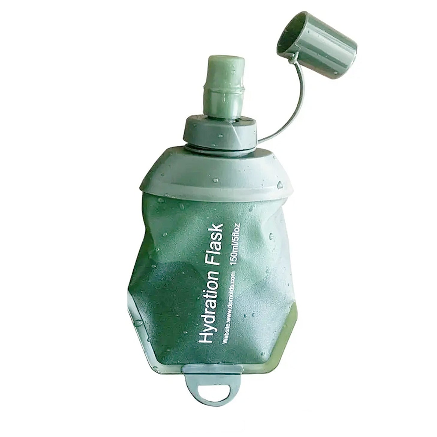 gourde pliable 150ml verte