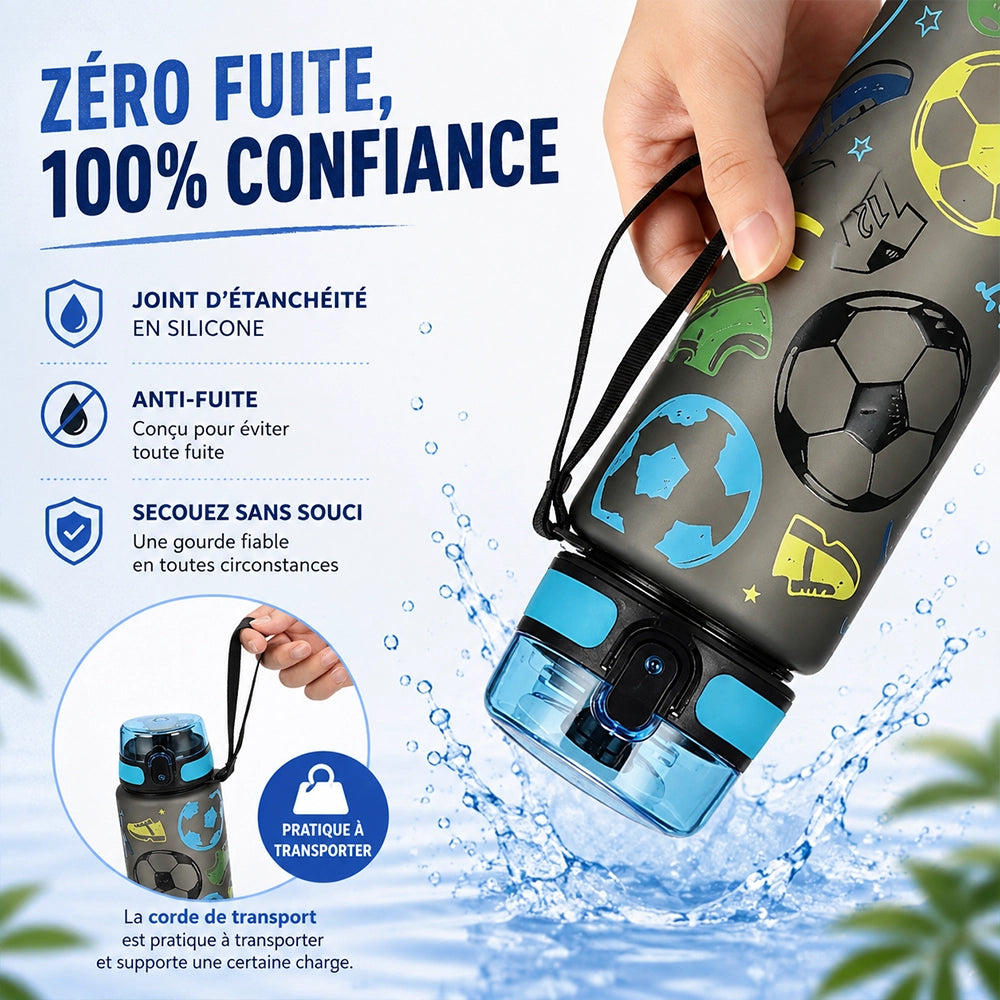 gourde pour enfant foot étanche