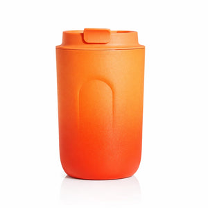 gourde thermos orange café inox