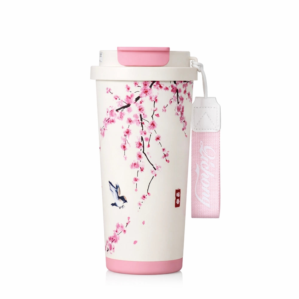gourde thermos rose style japonaise