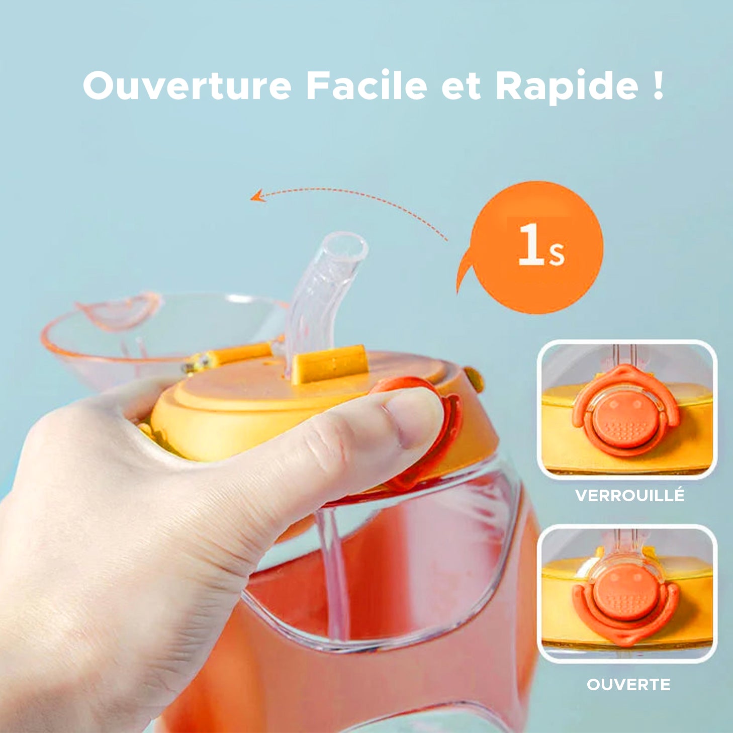 ouverture gourde pour enfant