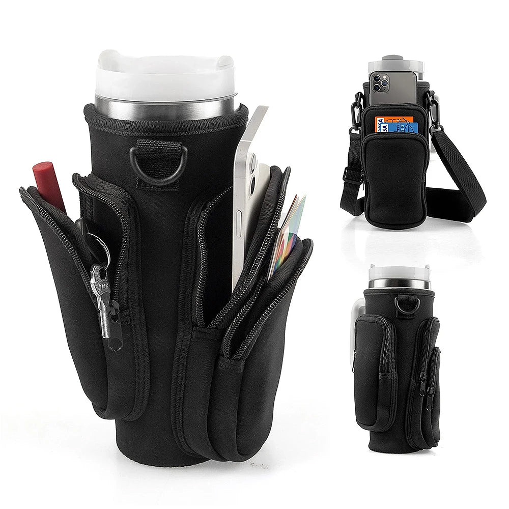 sac gourde avec poches noir