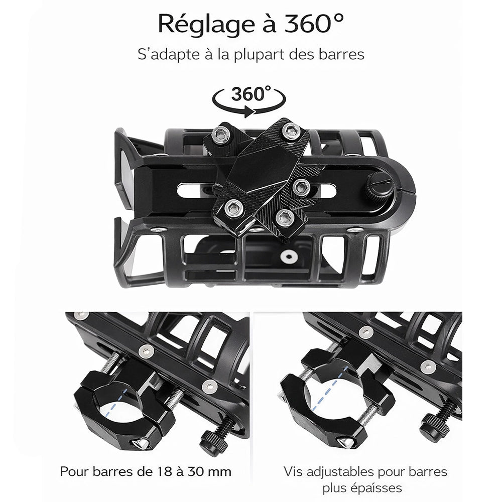 Réglage support de gourde 360°
