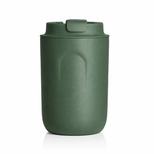 tasse isotherme avec couvercle vert en inox