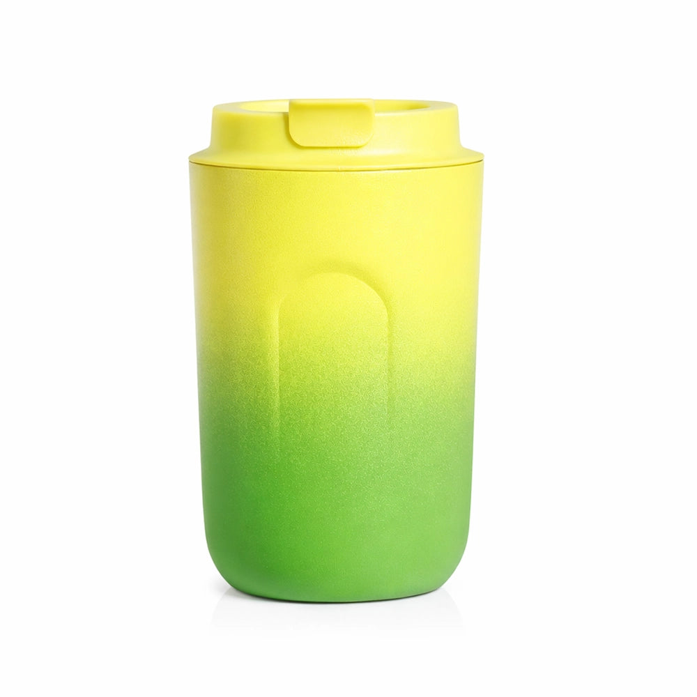 thermos gourde café 220ml jaune et vert